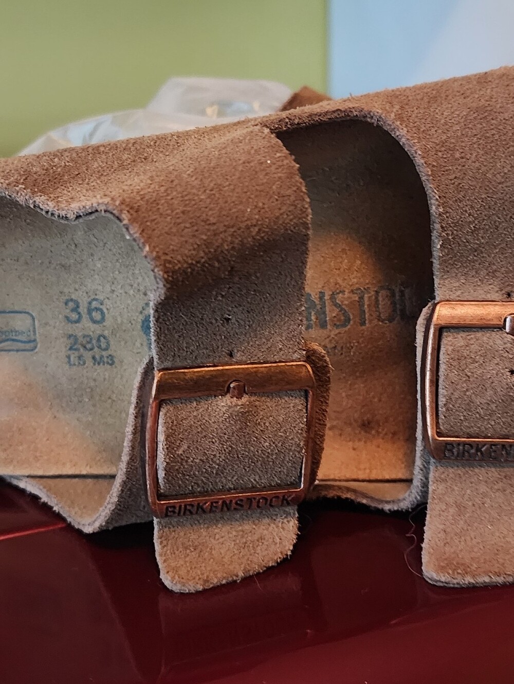 Birkenstock Arizona Sandals Size 36 / 6 - 6.5 / taupe / GUC - Picture 1 of 9